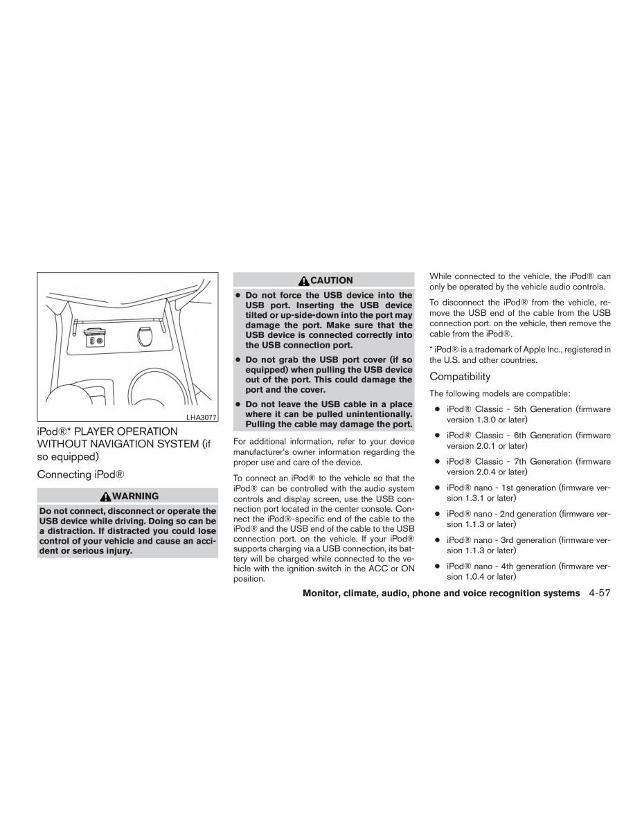 Nissan Altima L33 FL V 5  owners manual / page 234