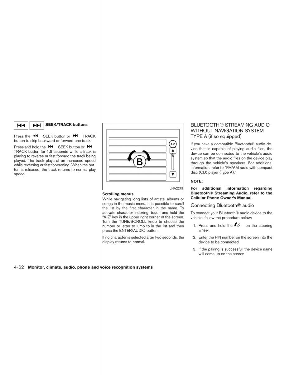 Nissan Altima L33 FL V 5  owners manual / page 239