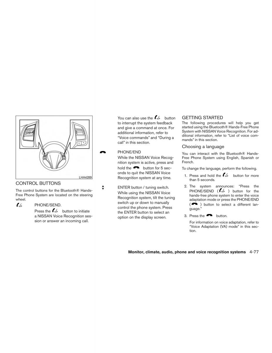 Nissan Altima L33 FL V 5  owners manual / page 254