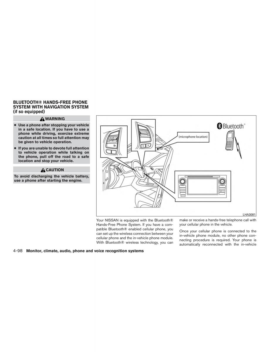 Nissan Altima L33 FL V 5  owners manual / page 275