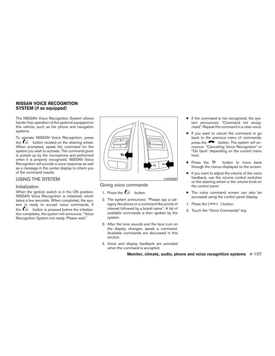 Nissan Altima L33 FL V 5  owners manual / page 284