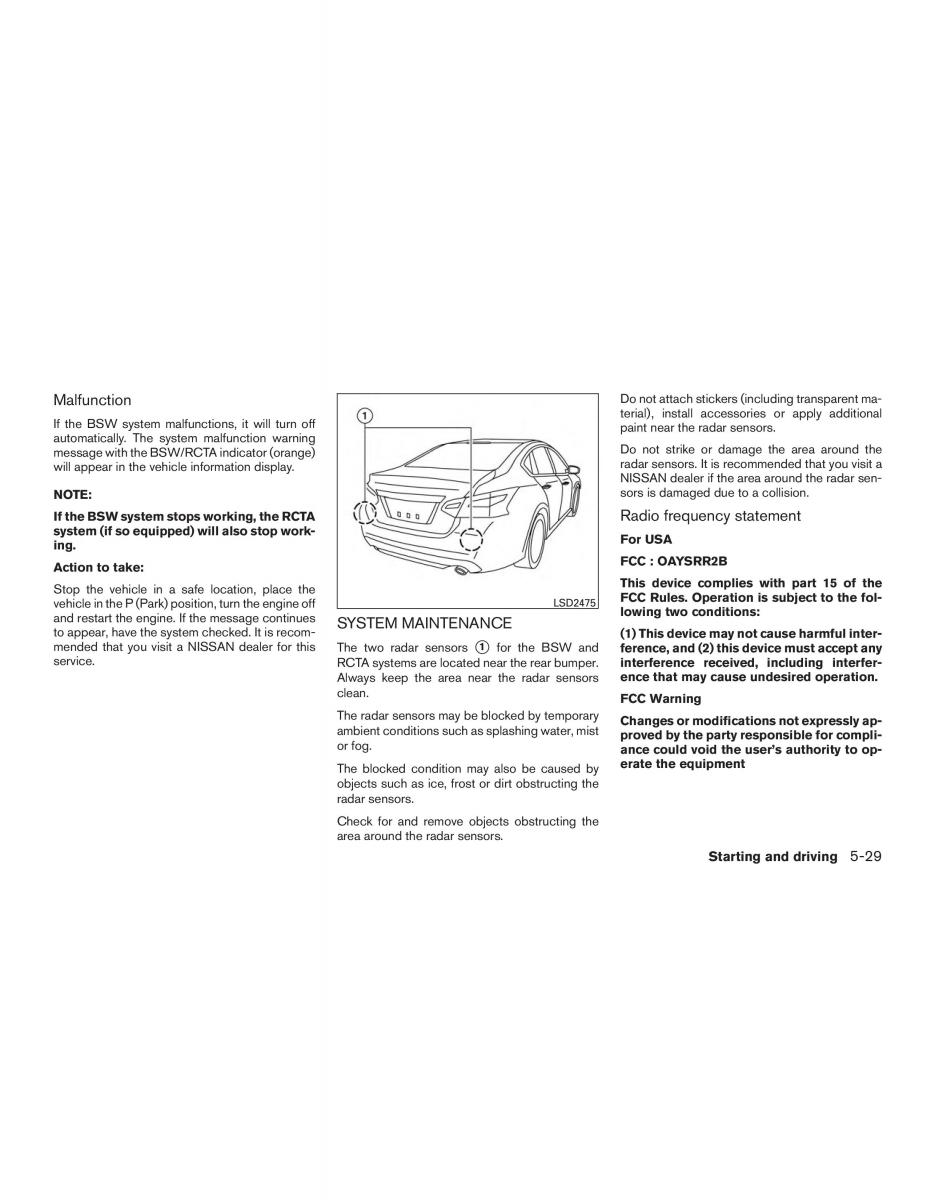 Nissan Altima L33 FL V 5  owners manual / page 318