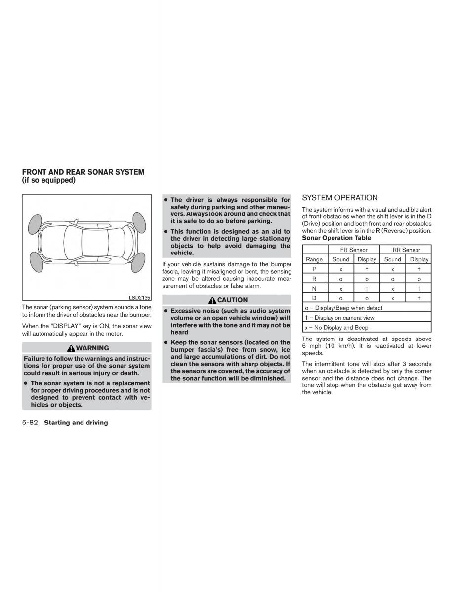 Nissan Altima L33 FL V 5  owners manual / page 371