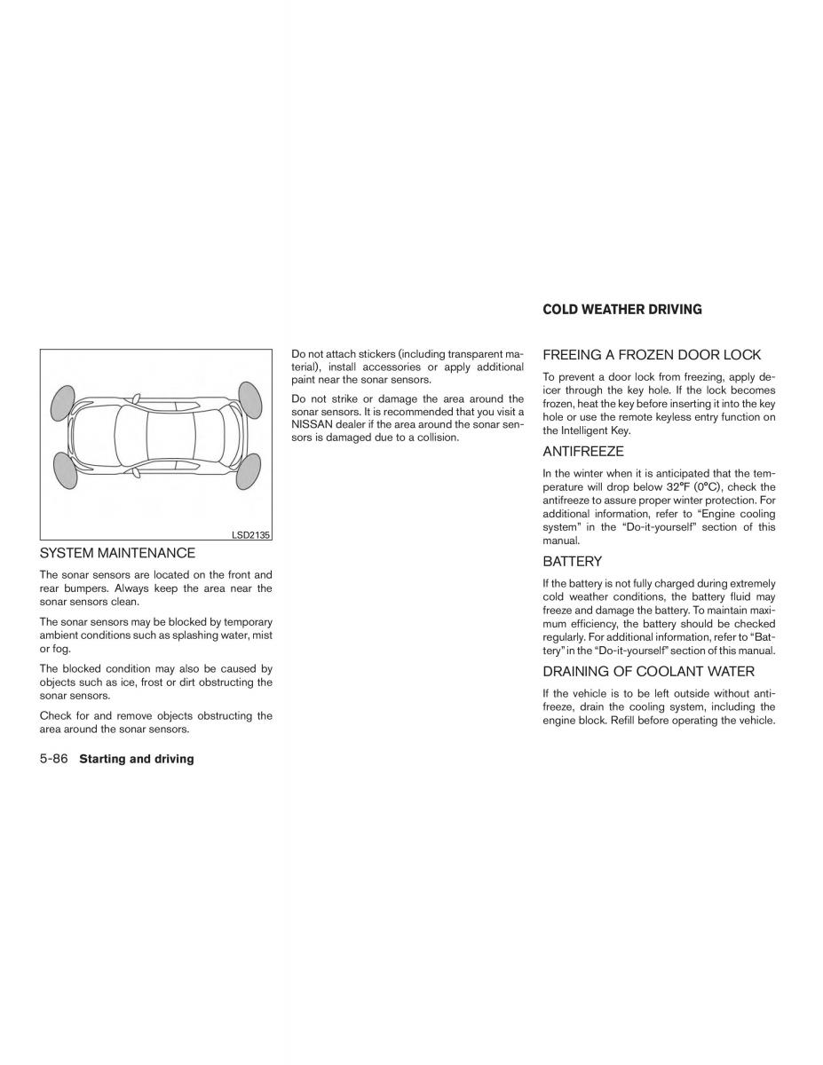 Nissan Altima L33 FL V 5  owners manual / page 375