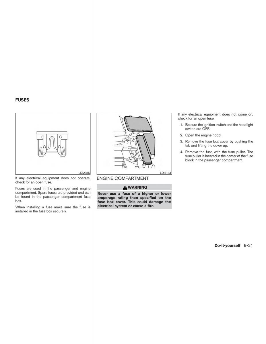 Nissan Altima L33 FL V 5  owners manual / page 420