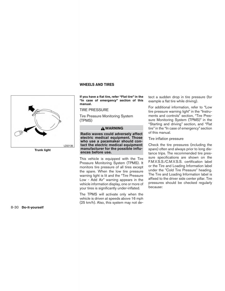 Nissan Altima L33 FL V 5  owners manual / page 429