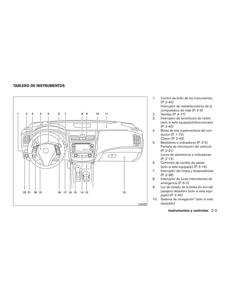 Nissan Altima L33 FL V 5  manual del propietario / page 124