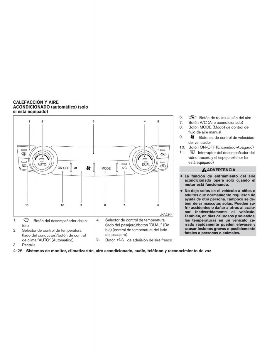 Nissan Altima L33 FL V 5  manual del propietario / page 249