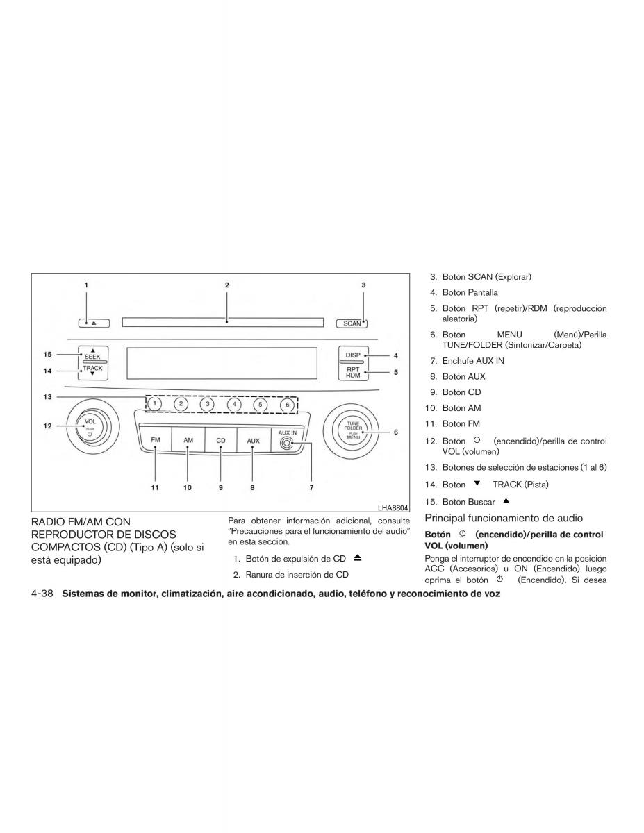 Nissan Altima L33 FL V 5  manual del propietario / page 261