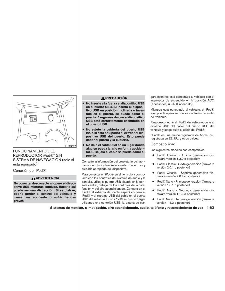 Nissan Altima L33 FL V 5  manual del propietario / page 286