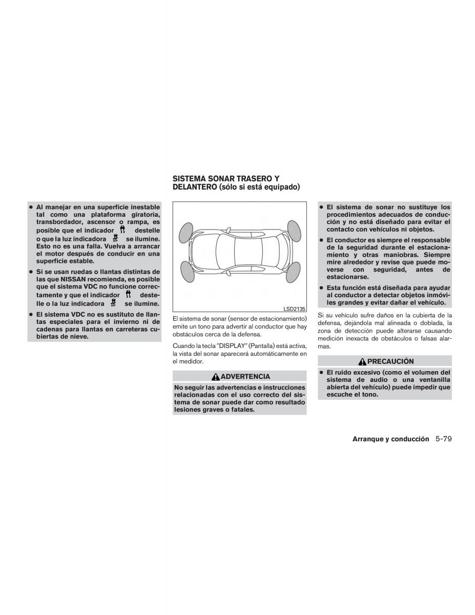 Nissan Altima L33 FL V 5  manual del propietario / page 416