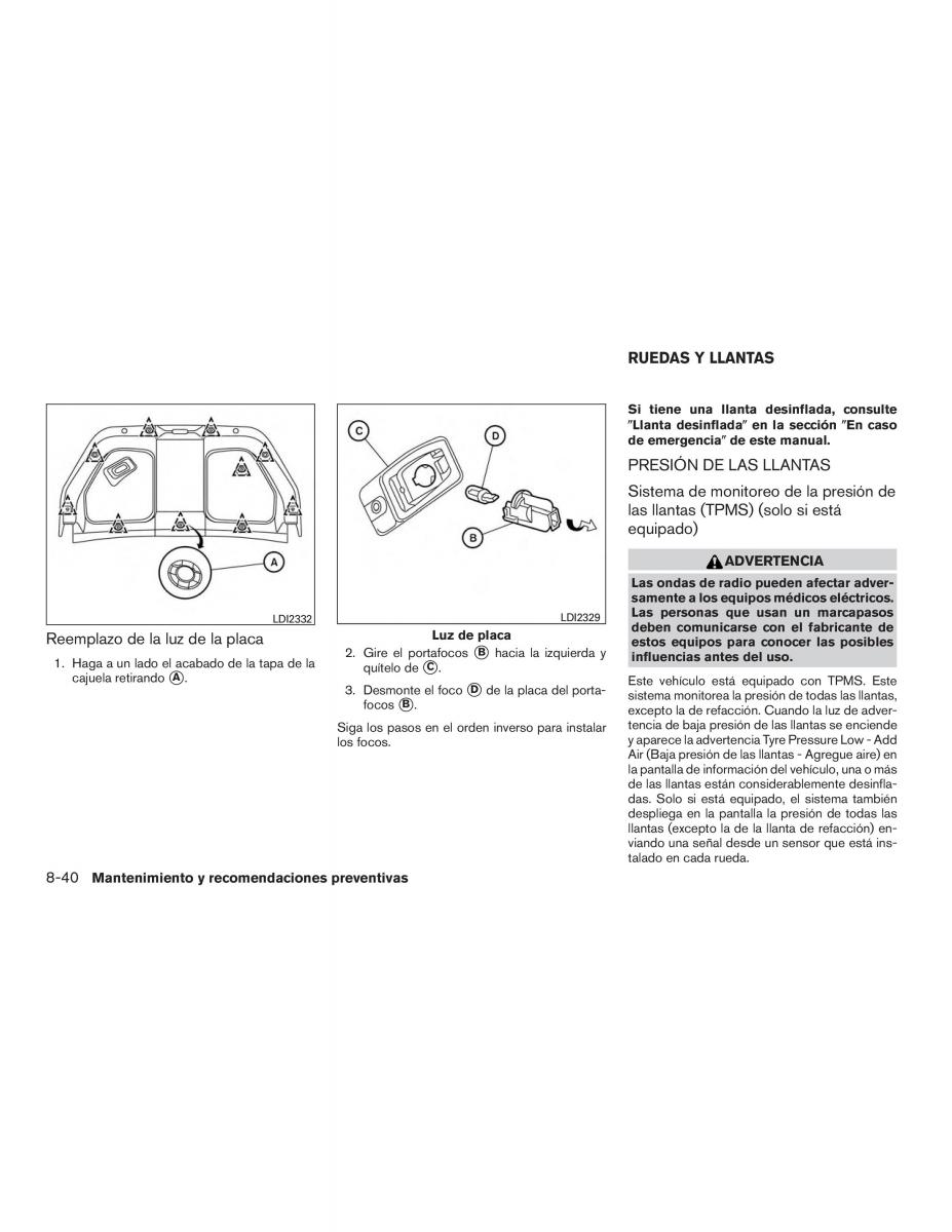 Nissan Altima L33 FL V 5  manual del propietario / page 487