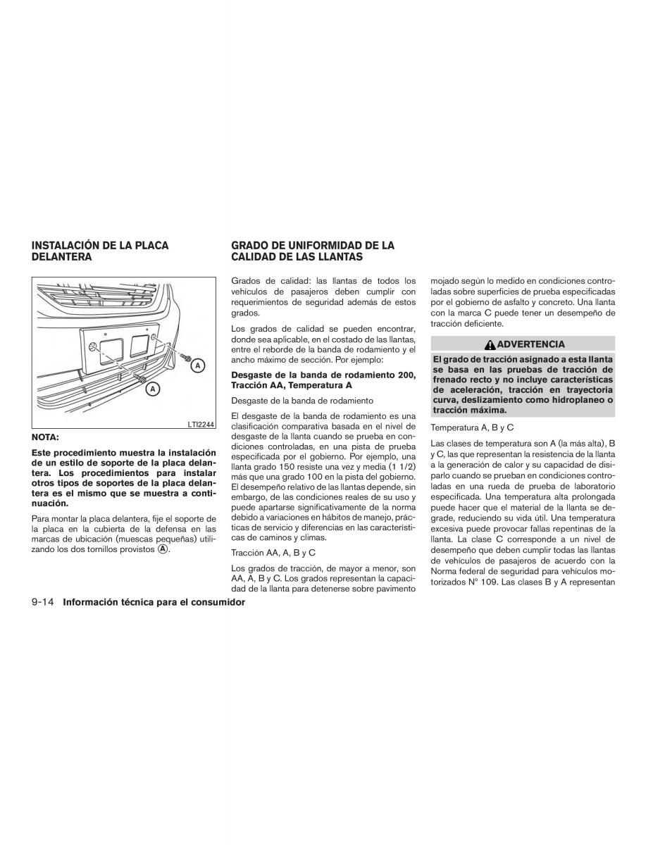 Nissan Altima L33 FL V 5  manual del propietario / page 511