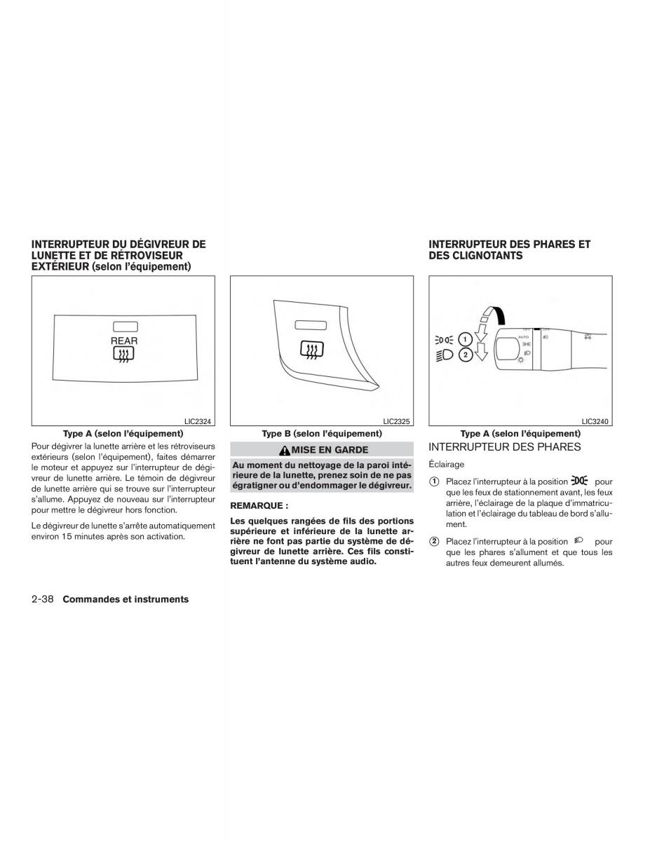 Nissan Altima L33 FL V 5  manuel du proprietaire / page 129