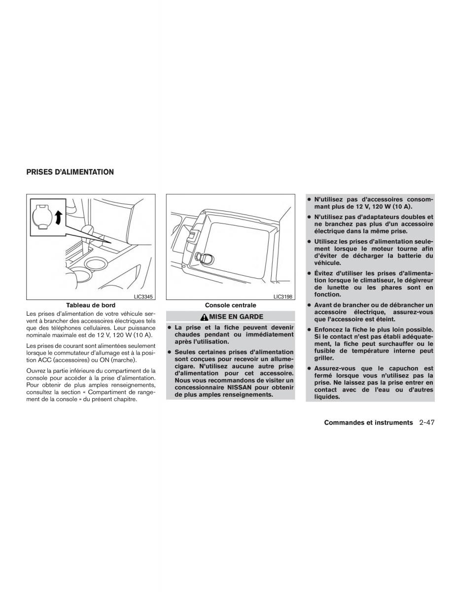 Nissan Altima L33 FL V 5  manuel du proprietaire / page 138