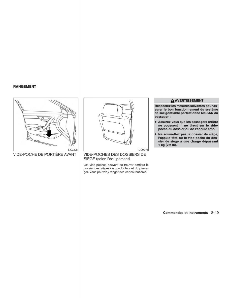 Nissan Altima L33 FL V 5  manuel du proprietaire / page 140