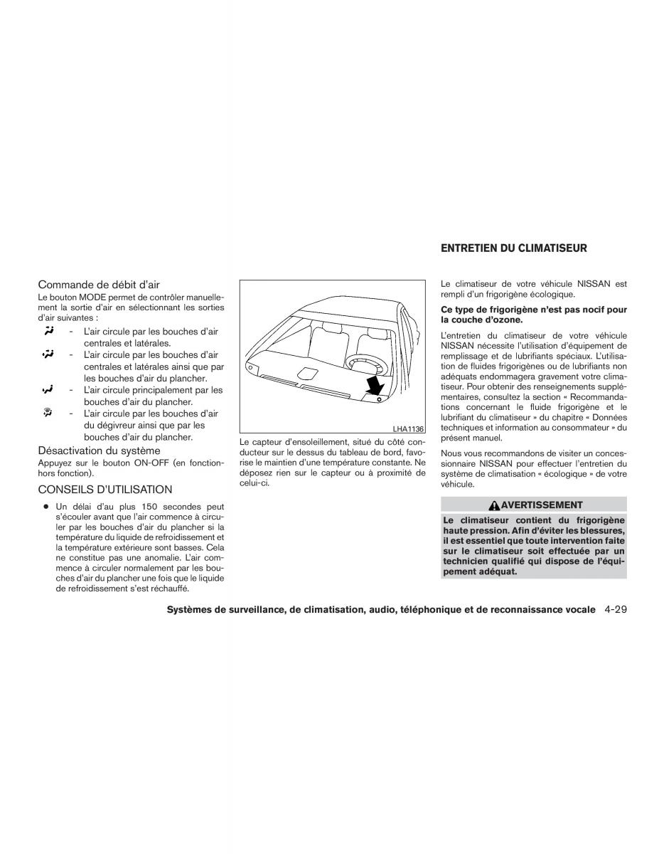 Nissan Altima L33 FL V 5  manuel du proprietaire / page 232