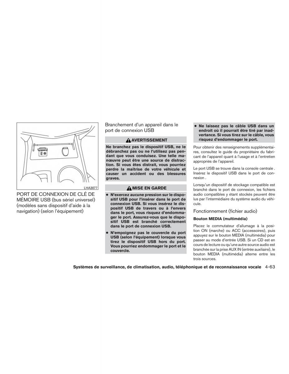 Nissan Altima L33 FL V 5  manuel du proprietaire / page 266