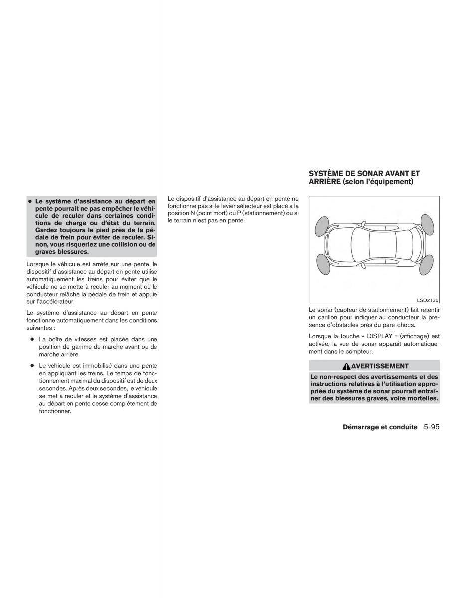 Nissan Altima L33 FL V 5  manuel du proprietaire / page 430