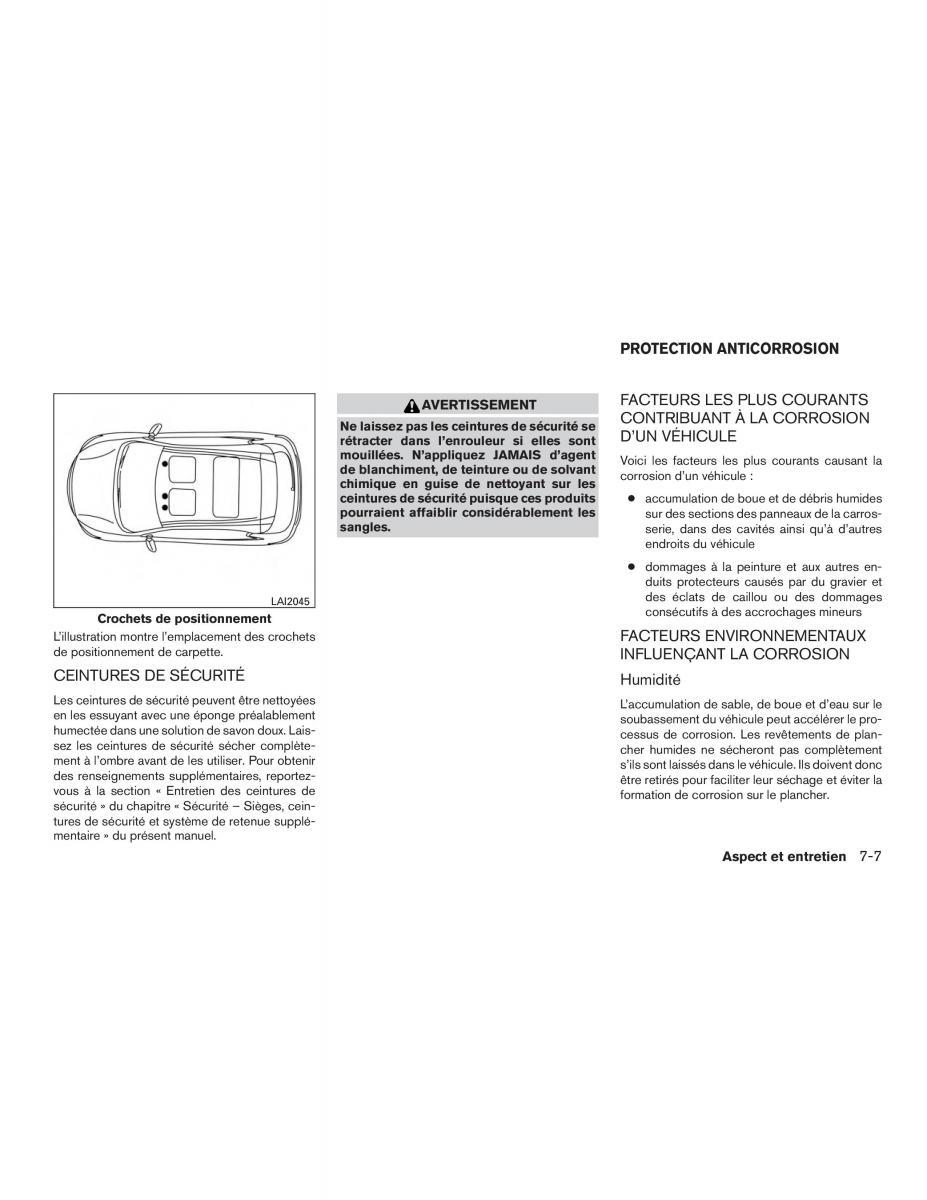 Nissan Altima L33 FL V 5  manuel du proprietaire / page 462