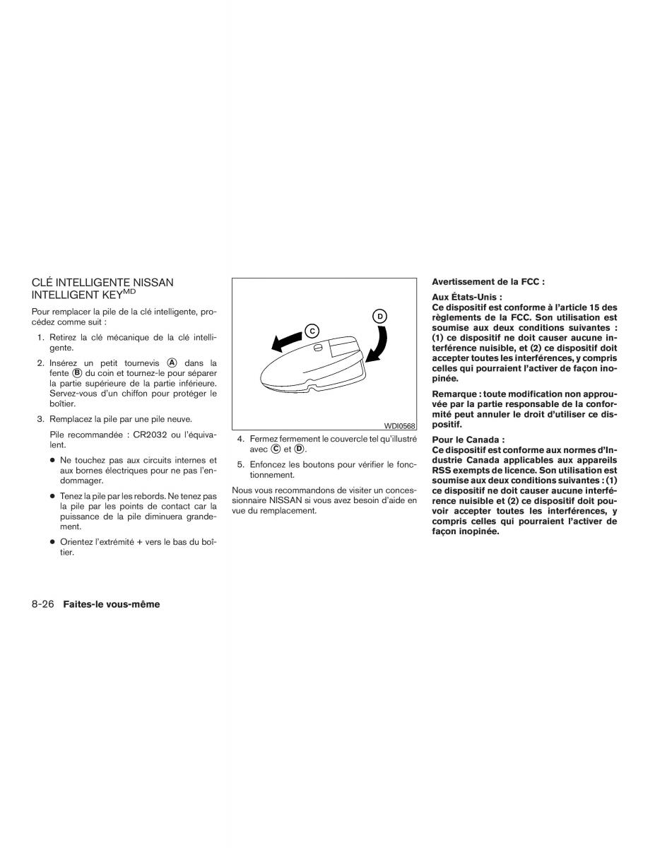 Nissan Altima L33 FL V 5  manuel du proprietaire / page 491