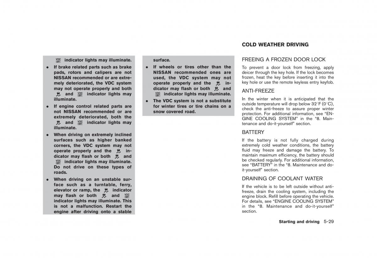 Nissan Cube owners manual / page 229