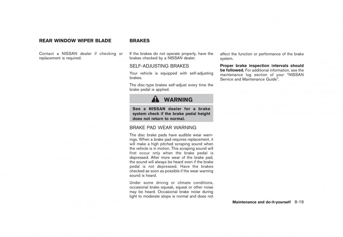 Nissan Cube owners manual / page 277