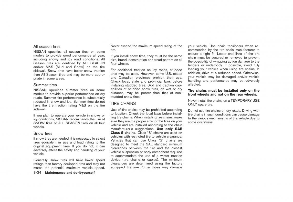 Nissan Cube owners manual / page 292