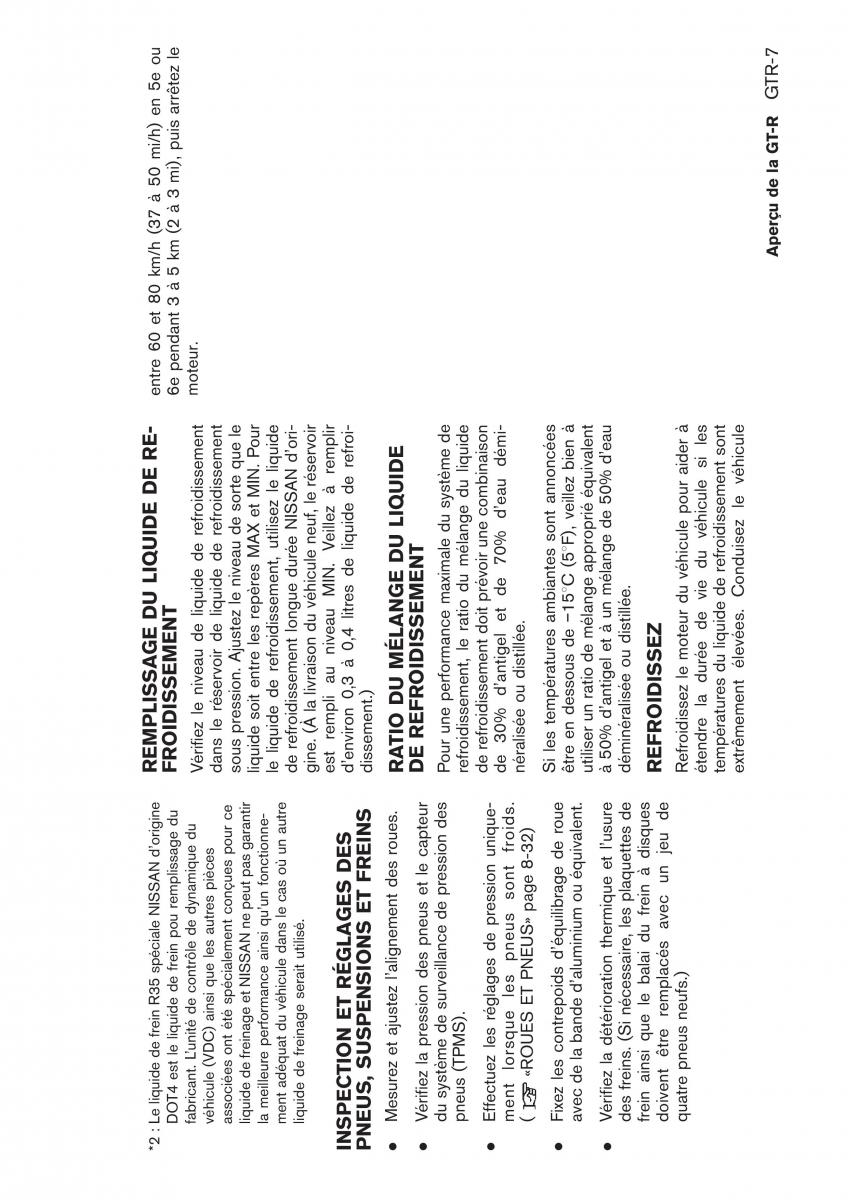 Nissan GT R manuel du proprietaire / page 14