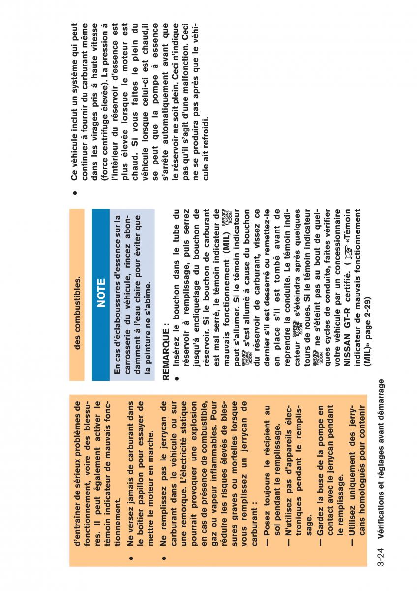 Nissan GT R manuel du proprietaire / page 177