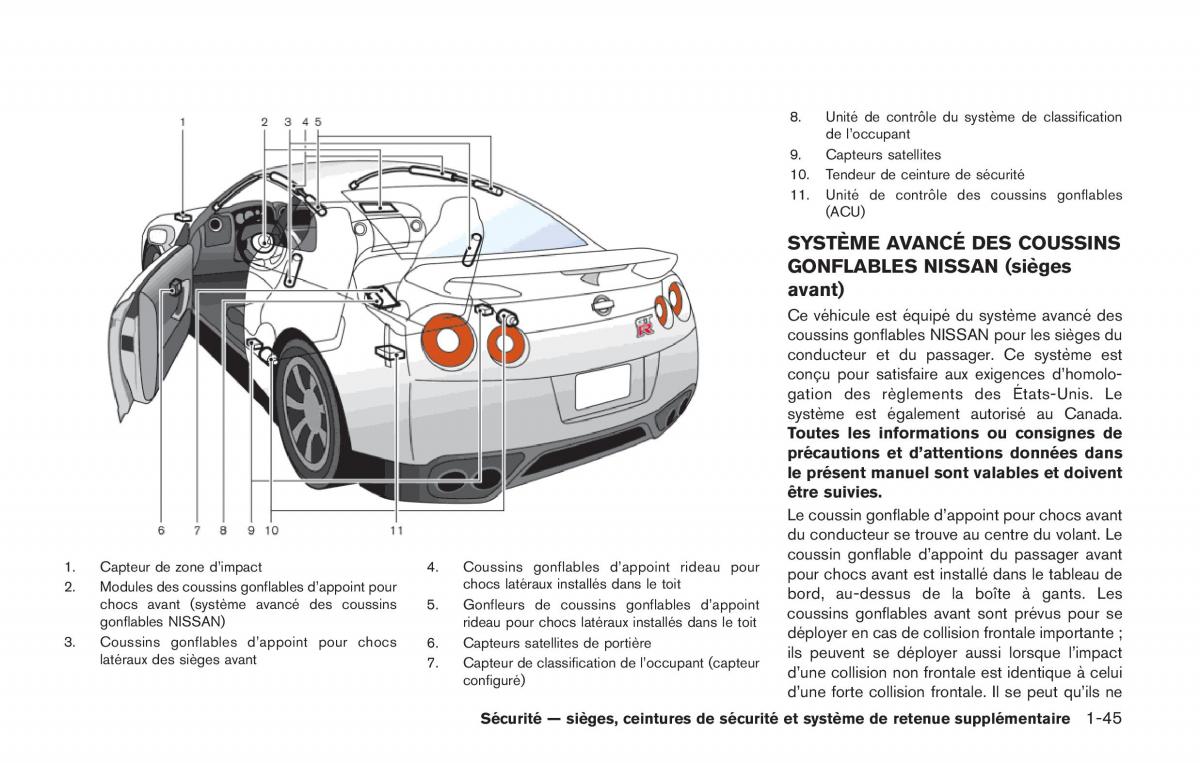 Nissan GT R FL manuel du proprietaire / page 100