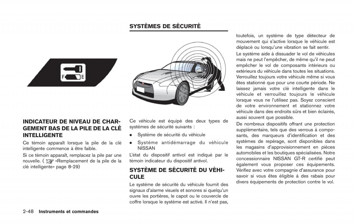 Nissan GT R FL manuel du proprietaire / page 159