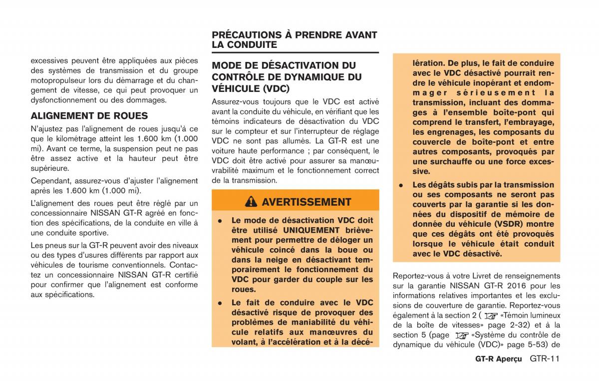 Nissan GT R FL manuel du proprietaire / page 20