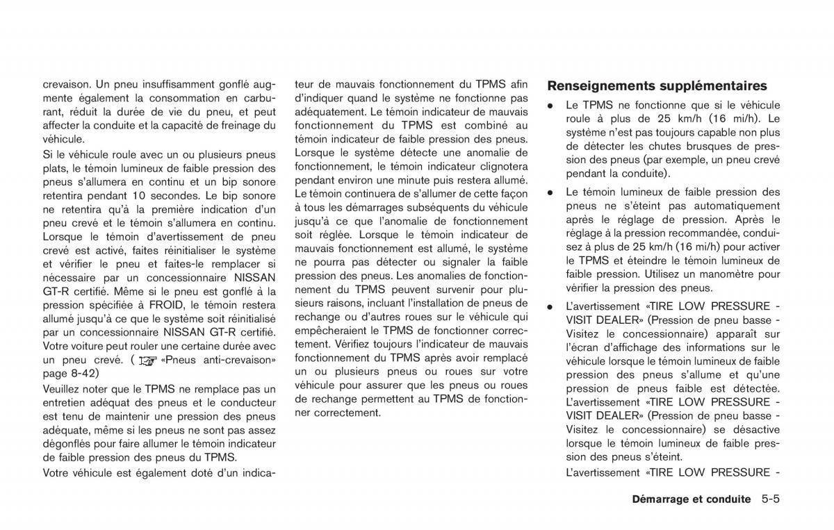 Nissan GT R FL manuel du proprietaire / page 222