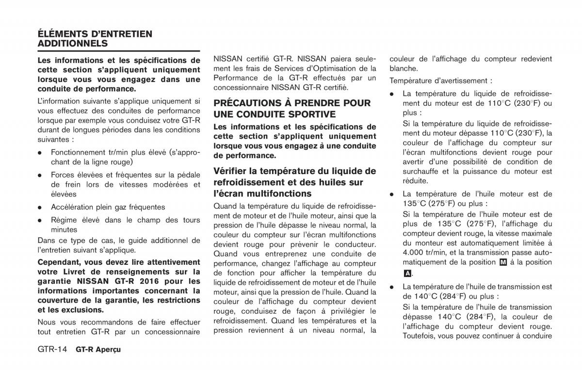 Nissan GT R FL manuel du proprietaire / page 23