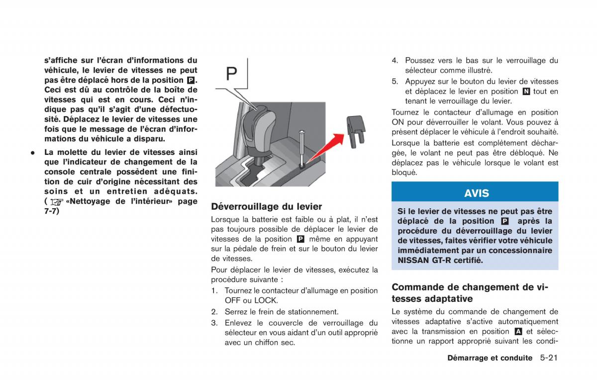 Nissan GT R FL manuel du proprietaire / page 238