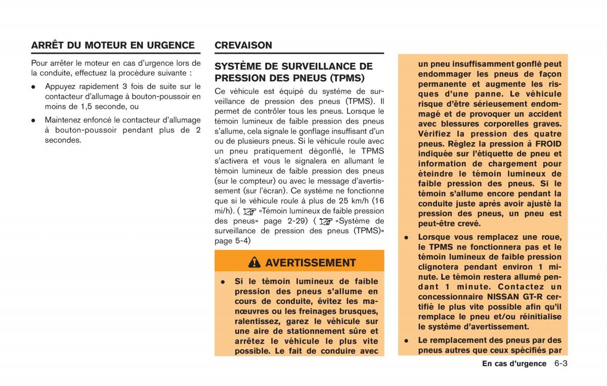 Nissan GT R FL manuel du proprietaire / page 280