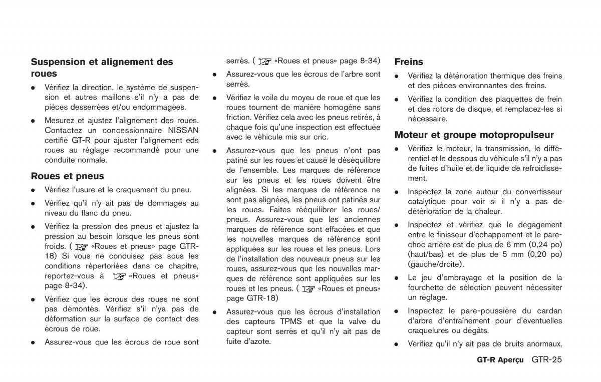 Nissan GT R FL manuel du proprietaire / page 34