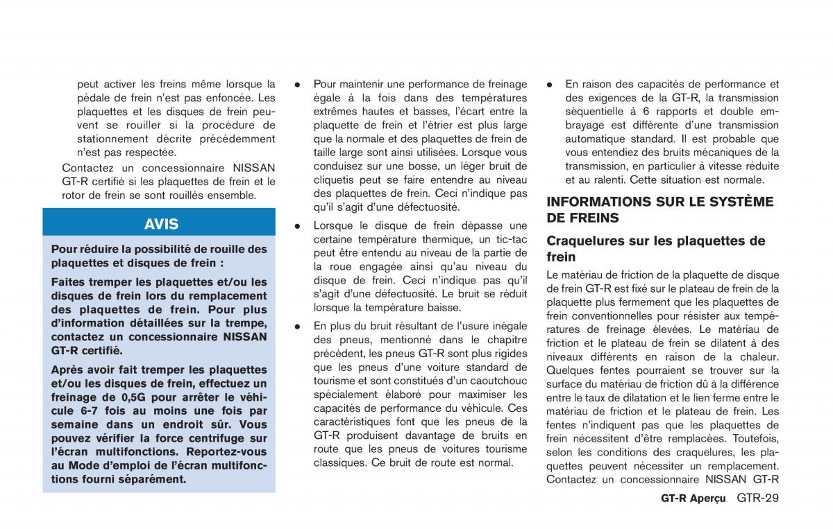 Nissan GT R FL manuel du proprietaire / page 38