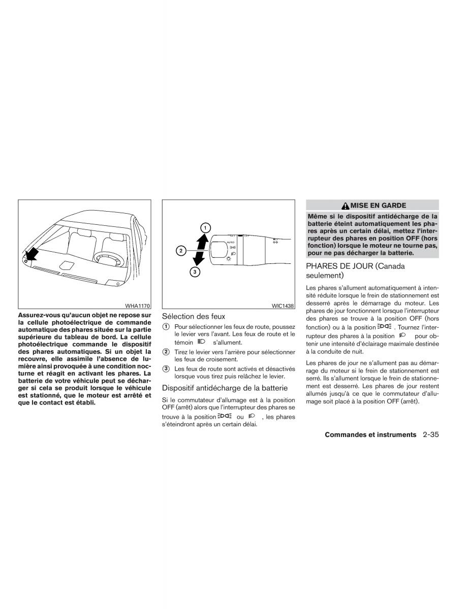 Nissan Maxima VII 7 A35 manuel du proprietaire / page 116