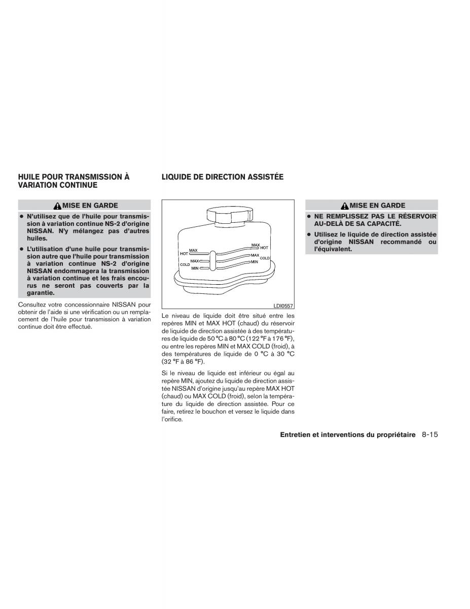 Nissan Maxima VII 7 A35 manuel du proprietaire / page 418