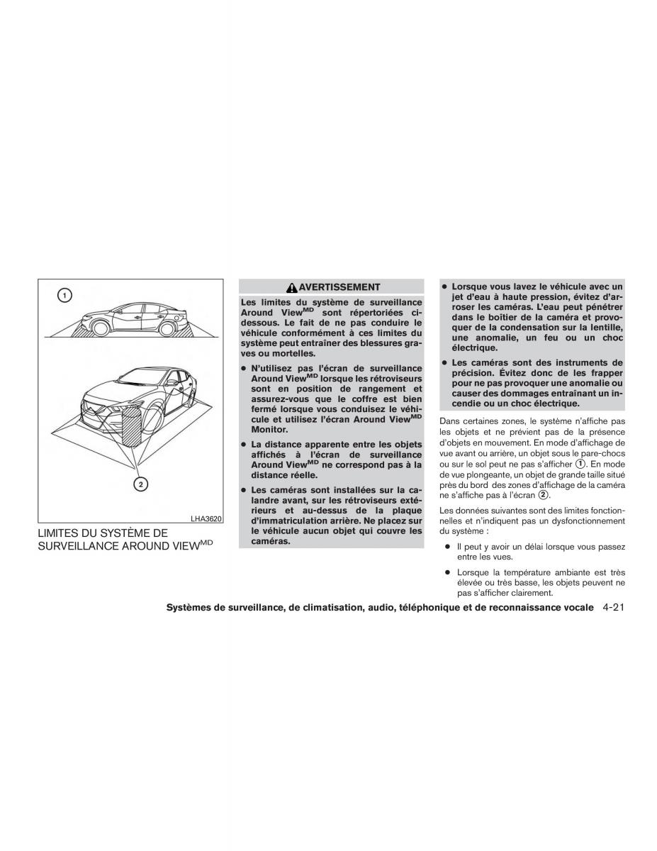 Nissan Maxima VIII 8 A36 manuel du proprietaire / page 222