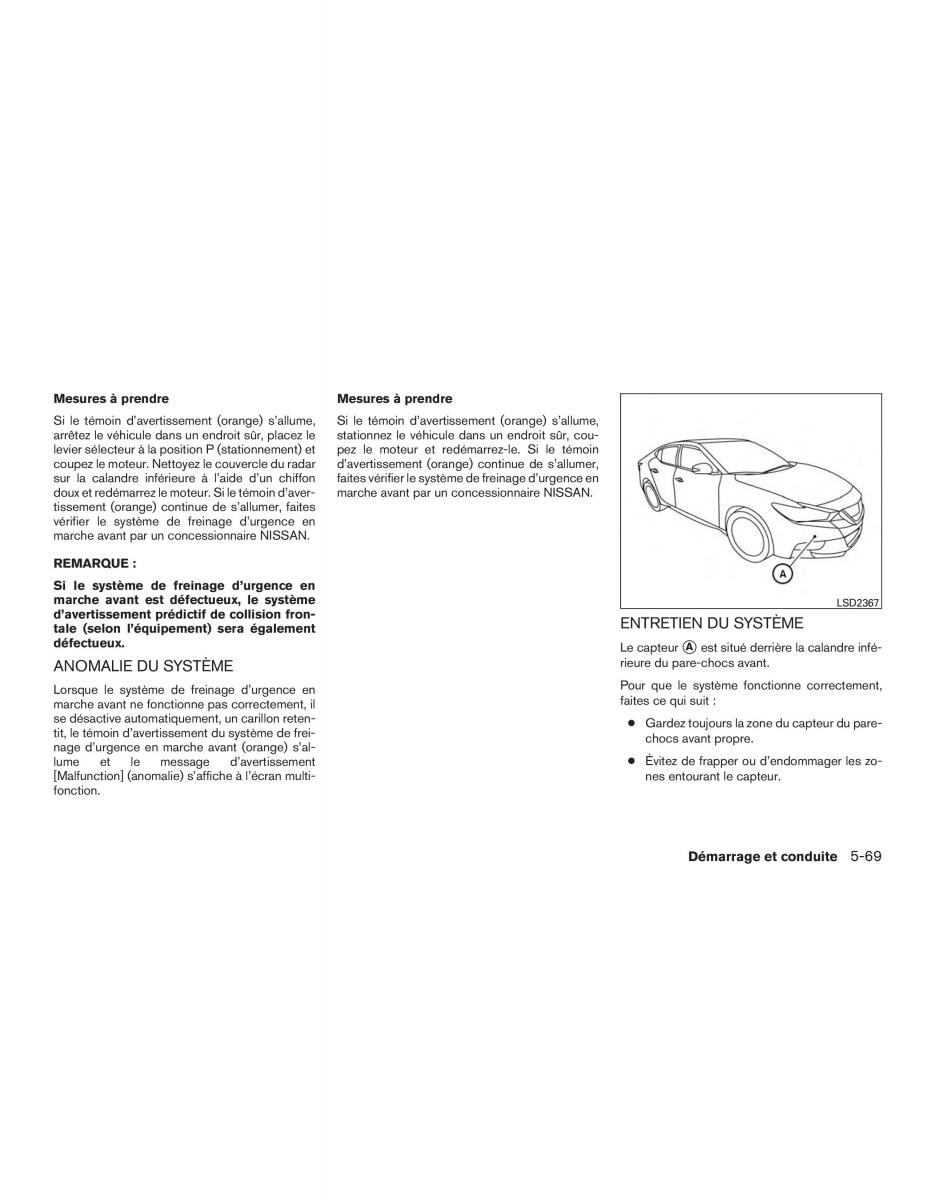 Nissan Maxima VIII 8 A36 manuel du proprietaire / page 306