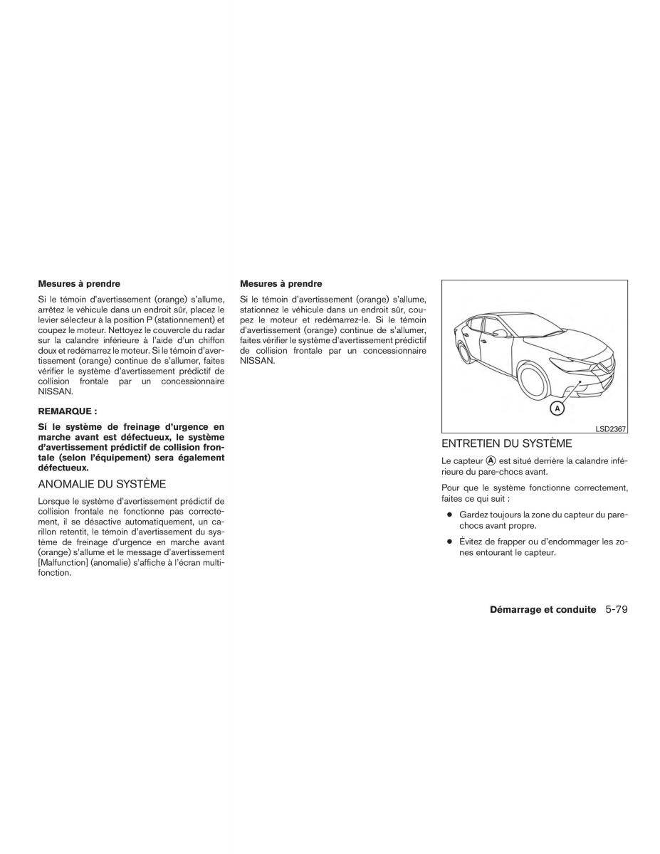 Nissan Maxima VIII 8 A36 manuel du proprietaire / page 316