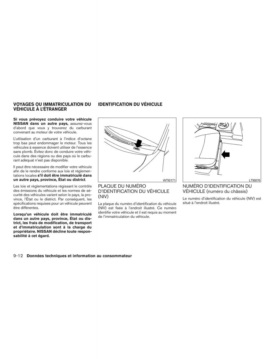 Nissan Maxima VIII 8 A36 manuel du proprietaire / page 423