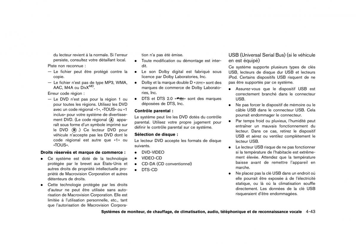 Nissan Murano Z51 manuel du proprietaire / page 271