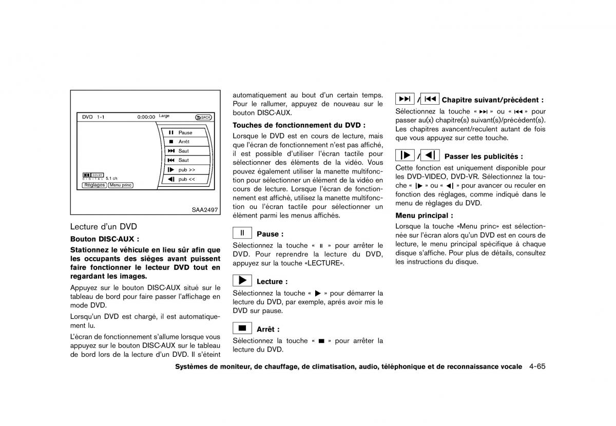 Nissan Murano Z51 manuel du proprietaire / page 293