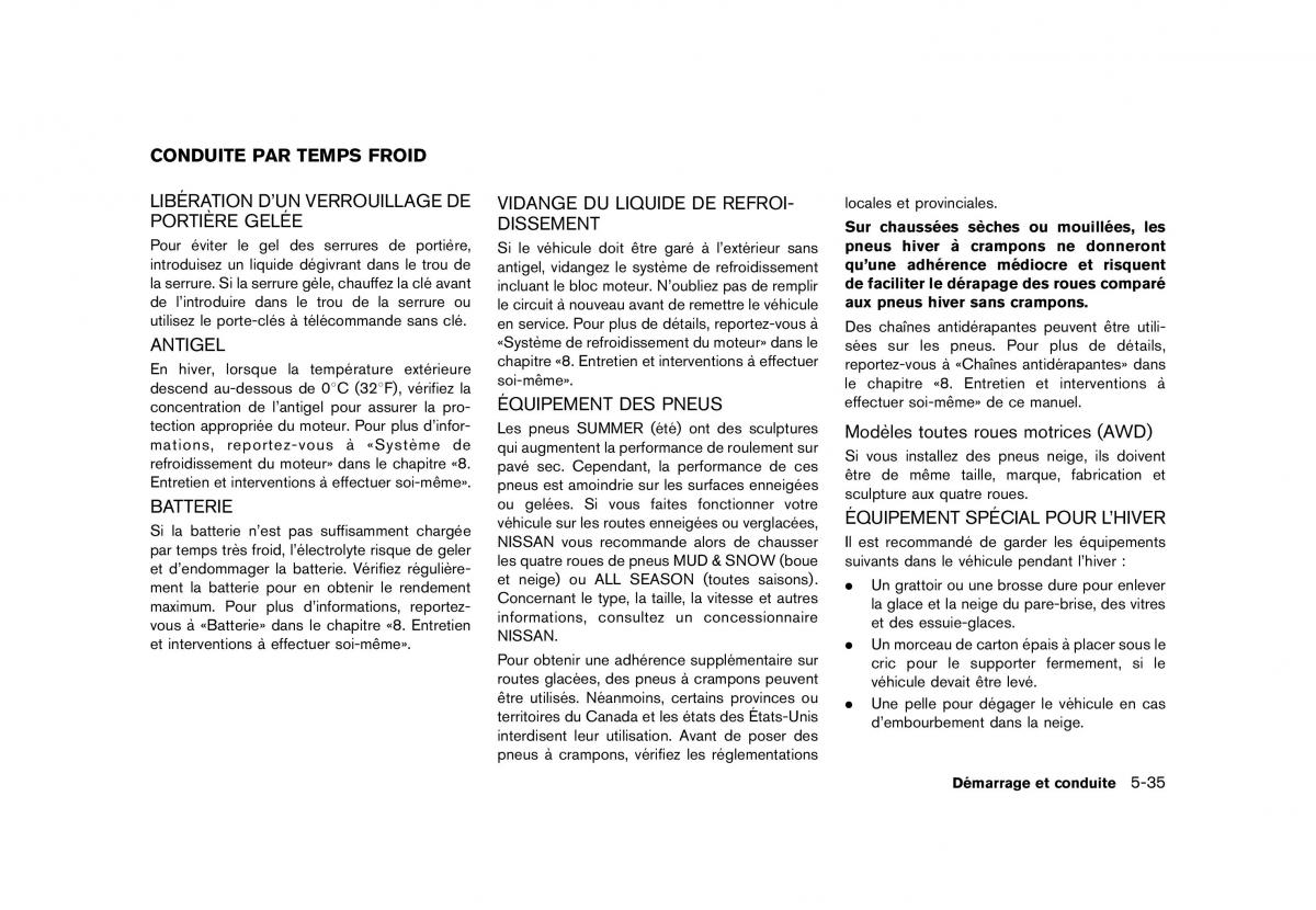 Nissan Murano Z51 manuel du proprietaire / page 409