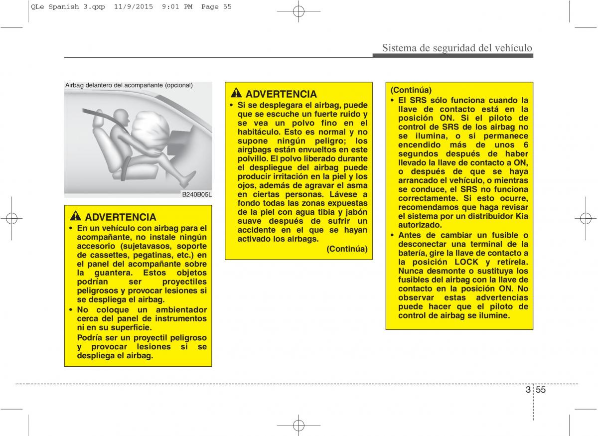 KIA Sportage IV manual del propietario / page 73