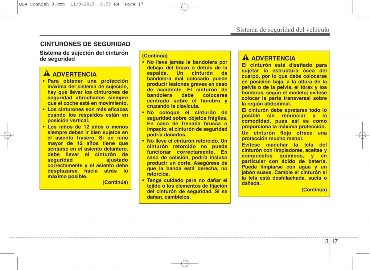 KIA Sportage IV manual del propietario / page 35